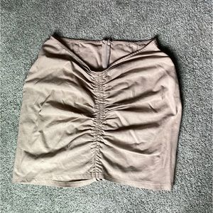 Pretty Little Thing Drawstring Ruched Front Bodycon Skirt with a Zipper